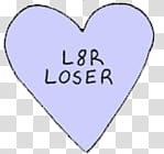 Overlays y firmas , purple LR Loser heart transparent background PNG clipart