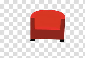 movables, red armchair transparent background PNG clipart