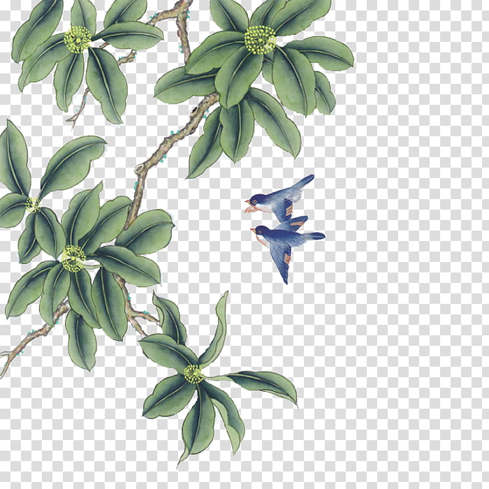 Leaf Painting, Gongbi, Birdandflower Painting, Chinese Painting, Ink Wash Painting, Shan Shui, Landscape Painting, Plant transparent background PNG clipart
