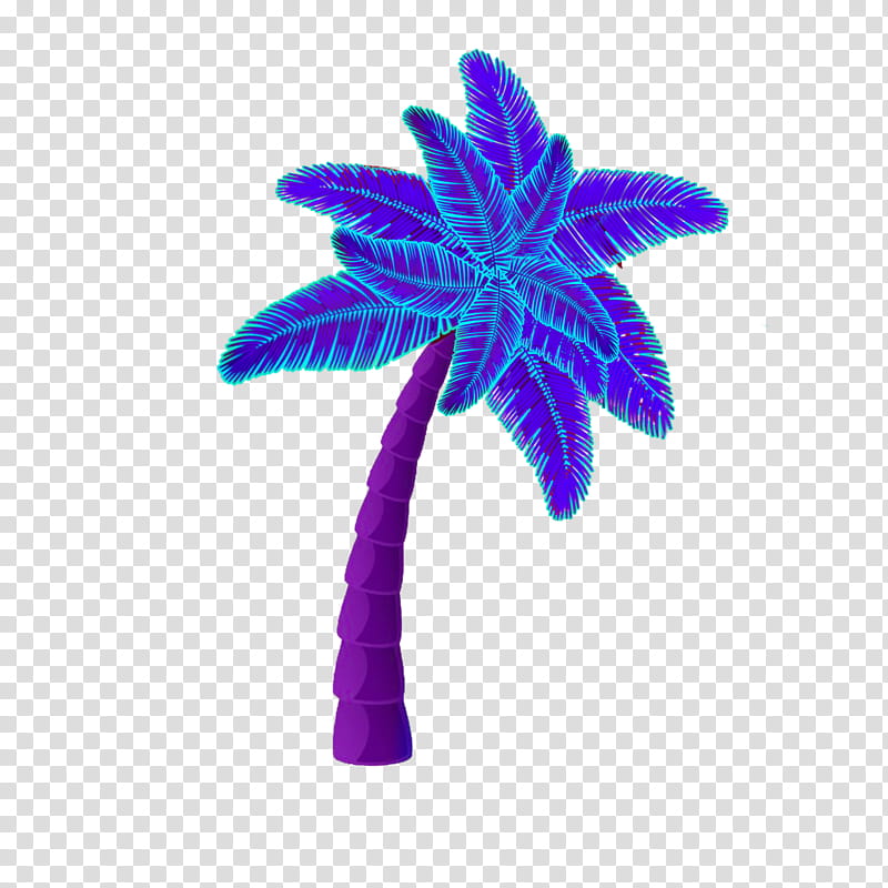Cartoon Palm Tree, PicsArt Studio, Sticker, Desktop , Violet, Computer Icons, Purple, Palm Trees transparent background PNG clipart