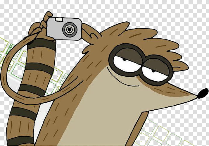 brown animal cartoon character holding camera transparent background PNG clipart