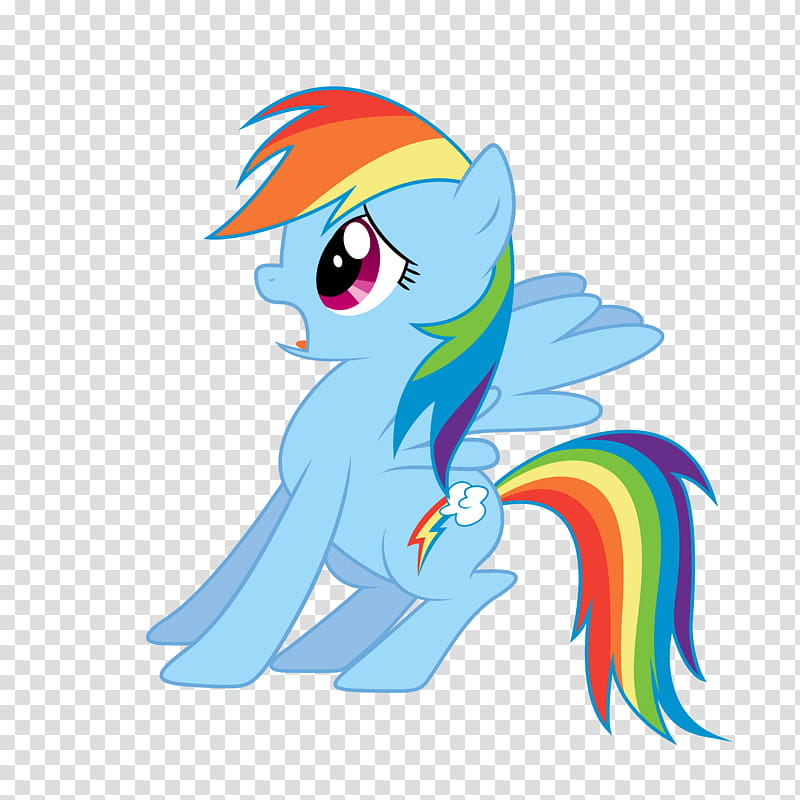 Rainbow Dash Scared transparent background PNG clipart