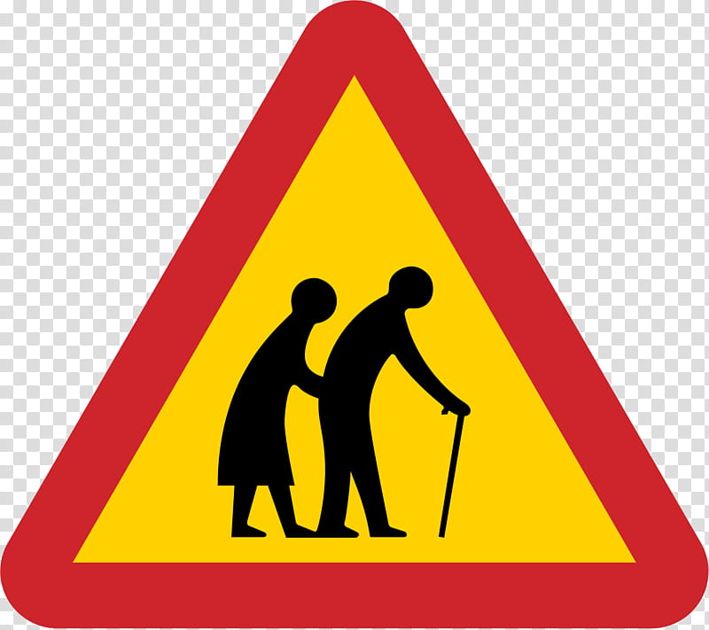 Elderly, Road Signs In Singapore, Traffic Sign, Warning Sign, Road Signs In The United Kingdom, Old Age, Pedestrian, Pedestrian Crossing transparent background PNG clipart