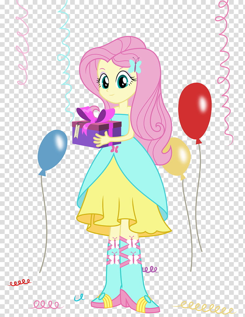 Gift, Fluttershy&#;s Kindness, My Little Pony Equestria Girl Fluttershy character transparent background PNG clipart