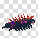 Spore creature Hallucigenia fortis, black caterpillar illustration transparent background PNG clipart