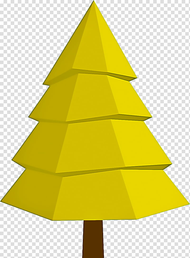 Christmas tree, Yellow, Christmas Decoration, Cone, Pine, Evergreen, Woody Plant, Conifer transparent background PNG clipart