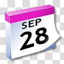 WinXP ICal, September  calendar transparent background PNG clipart