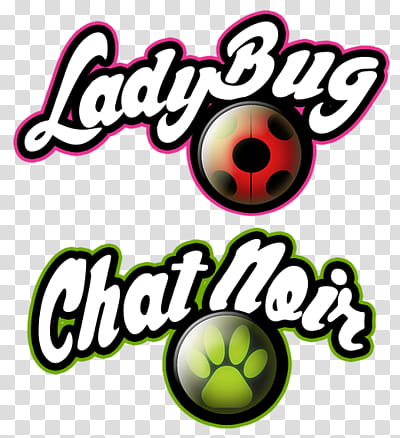 Ladybug and Chat Noir logos, Ladybug and Chatnoir logo transparent background PNG clipart