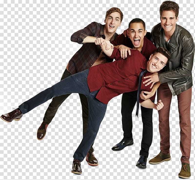 Big Time Rush , four person transparent background PNG clipart