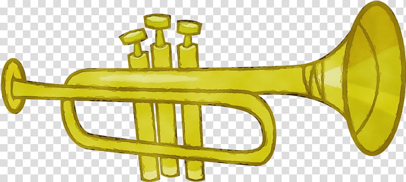 Brass Instruments, Watercolor, Paint, Wet Ink, Cornet, Trumpet, Drawing, Music transparent background PNG clipart