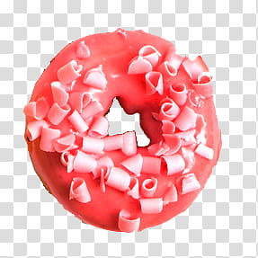 Donuts S, strawberry doughnut transparent background PNG clipart
