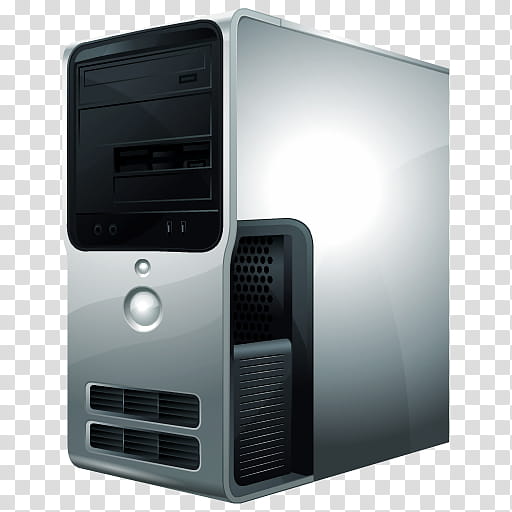 HP Dock Icon Set, Tower, silver and black computer tower art transparent background PNG clipart