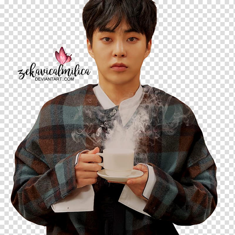 EXO Universe, man holding coffee mug transparent background PNG clipart