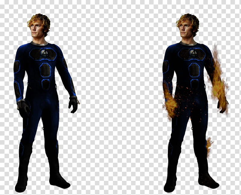 F Human Torch Full Body transparent background PNG clipart