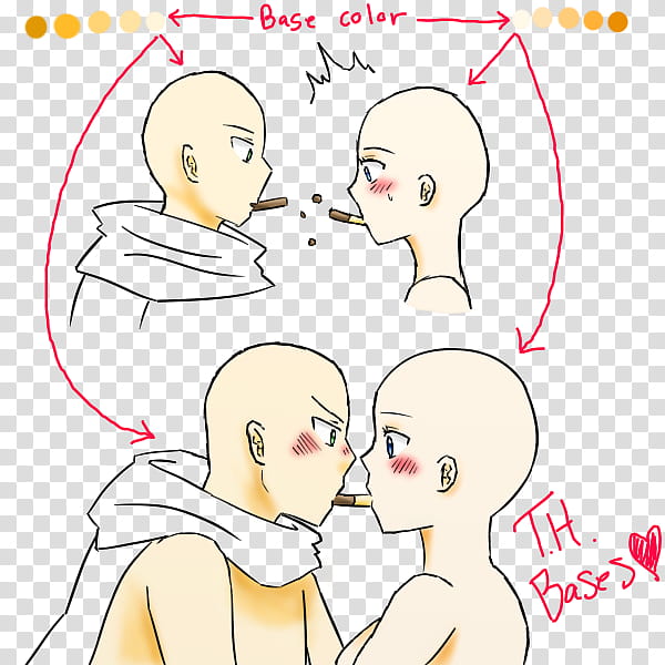 Pocky game base, male and female anime characters transparent background PNG clipart
