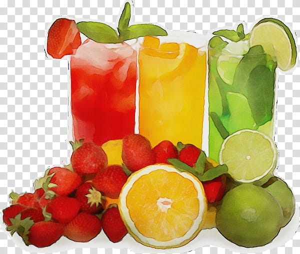 Watercolor Natural, Paint, Wet Ink, Juice, Smoothie, Apple Juice, Orange Juice, Drink transparent background PNG clipart