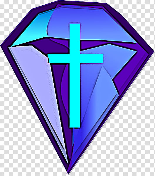 purple cross symbol electric blue line, Logo, Religious Item, Symmetry transparent background PNG clipart