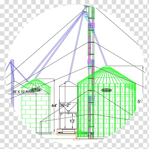 Building, Horizon Ag Systems Llc, Silo, Drawing, Wilmington, Architecture, Grain Hopper Trailer, Engineering Drawing transparent background PNG clipart