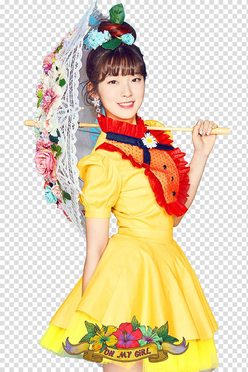 Oh My Girl Coloring Book Render , woman holding umbrella transparent background PNG clipart