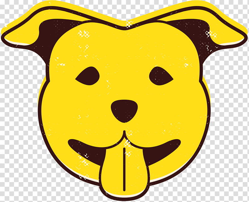 Smile Dog, Smiley, Snout, Yellow, Cartoon, Line transparent background PNG clipart