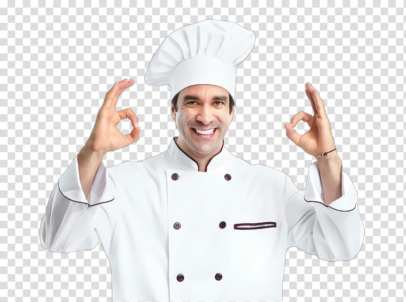 cook chef's uniform chef chief cook uniform, Chefs Uniform, Gesture, Finger, Thumb, Baker transparent background PNG clipart