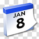 WinXP ICal, January  calendar illustration transparent background PNG clipart