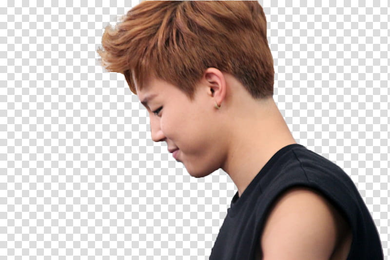 Park Jimin , BTS Jimin wearing black tank top transparent background PNG clipart