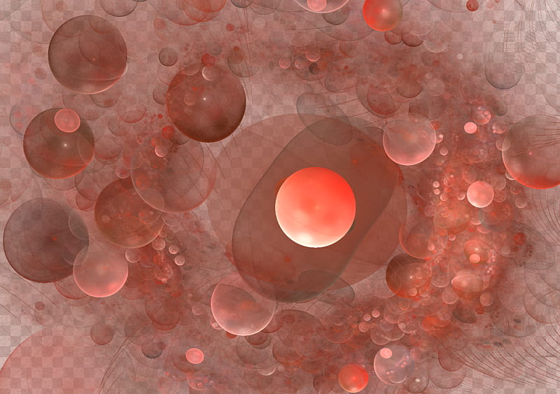 Fractal , red and gray bubble transparent background PNG clipart