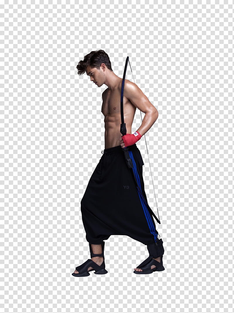 Francisco Lachowski, man holding bow transparent background PNG clipart