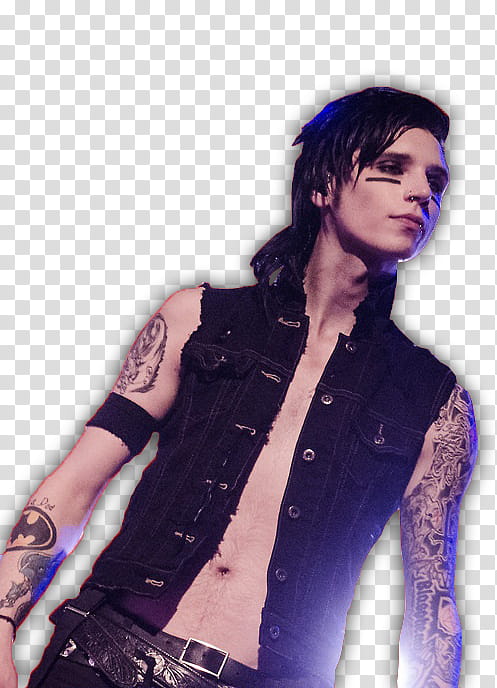 Andy Biersack render transparent background PNG clipart