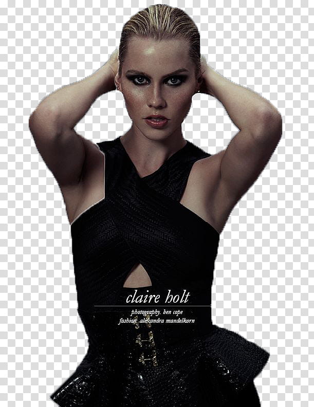 Claire Holt, woman wearing halter top transparent background PNG clipart