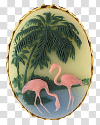 de, two pink flamingos wall art transparent background PNG clipart