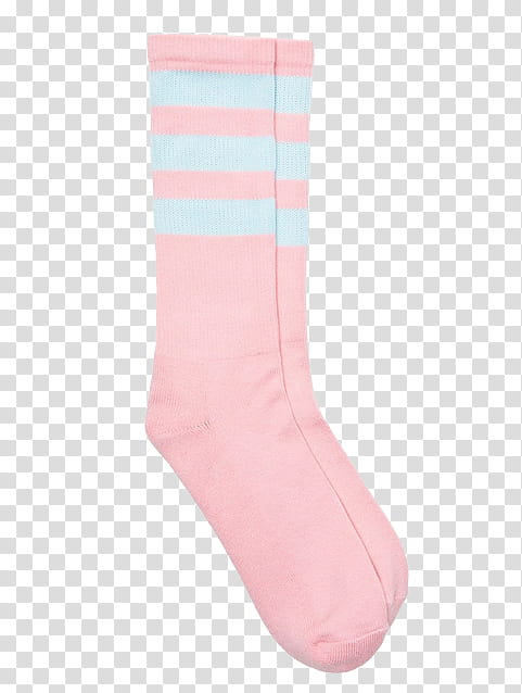 AESTHETIC, pink-and-white striped socks transparent background PNG clipart