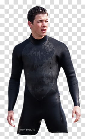 Jonas , man wearing black wetsuit transparent background PNG clipart