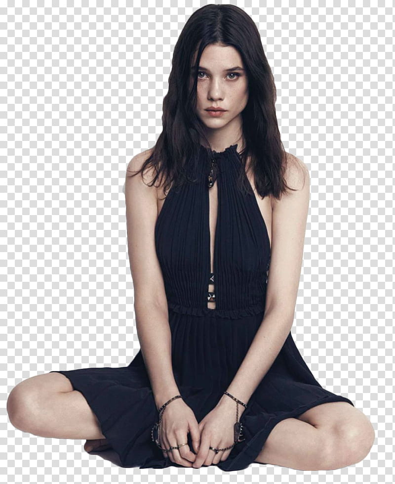 Watchers Model, women's black halter dress transparent background PNG clipart