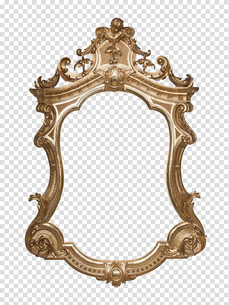 ornate gold frame illustration transparent background PNG clipart