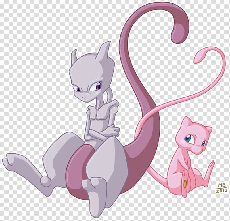 Mew and Mewtwo transparent background PNG clipart