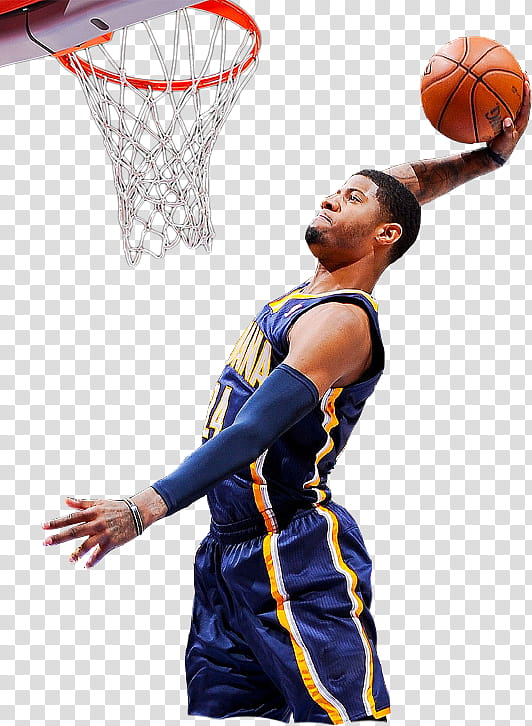 Basketball Hoop, Paul George, Indiana Pacers, Nba, Oklahoma City Thunder, Sports, Slam Dunk, Spalding Nba Official Game Basketball transparent background PNG clipart