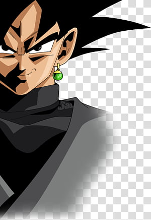 Goku Black, black haired anime character facing back transparent background  PNG clipart