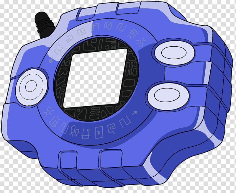 Digimon Adventure Digivices HQ Base, blue and white Digimon device illustration transparent background PNG clipart