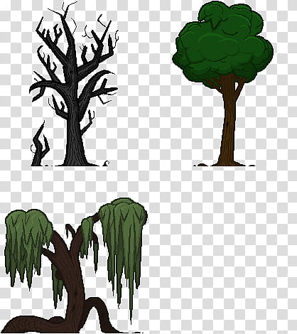 Dead, Meadow and Willow Trees transparent background PNG clipart