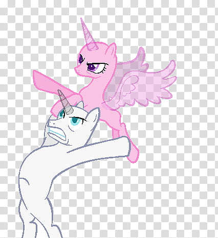 MLP Base  Wife Tossing Anyone, gray and pink unicorns transparent background PNG clipart