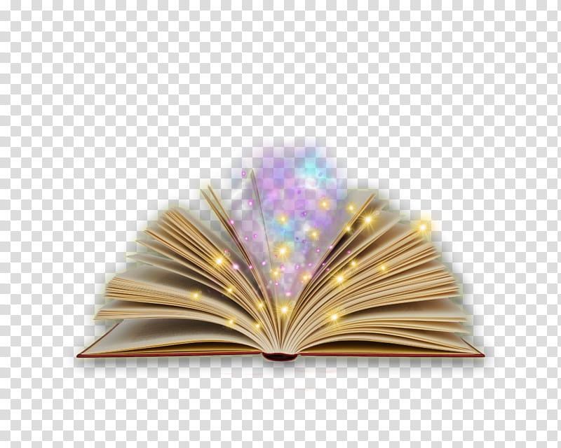 Magic Book, glittered in opened book transparent background PNG clipart