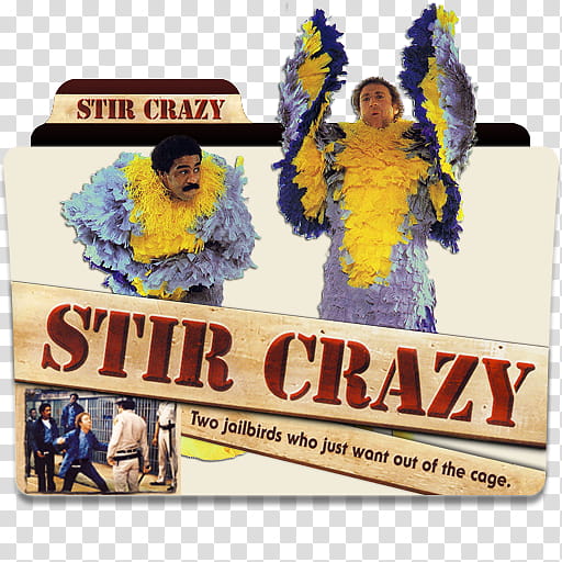 Richard Pryor and Gene Wilder Movie Icon , Stir Crazy transparent background PNG clipart