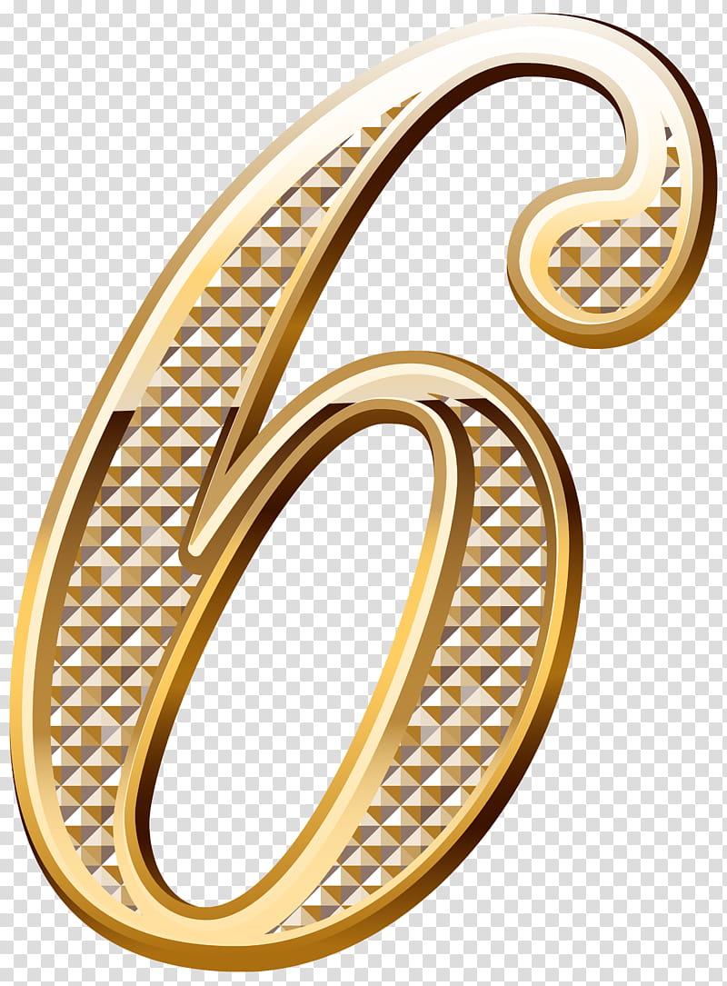 Royal Numbers Gold transparent background PNG clipart