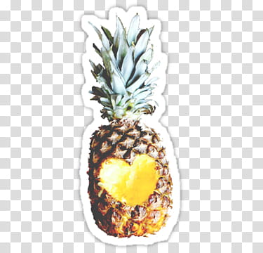 Pineapple, pineapple with heart carve illustration transparent background PNG clipart