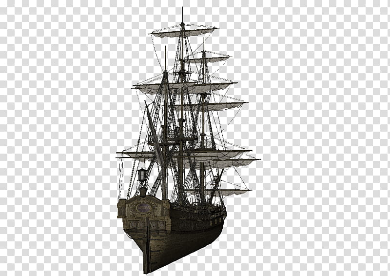 Tall Ship, brown galleon art transparent background PNG clipart
