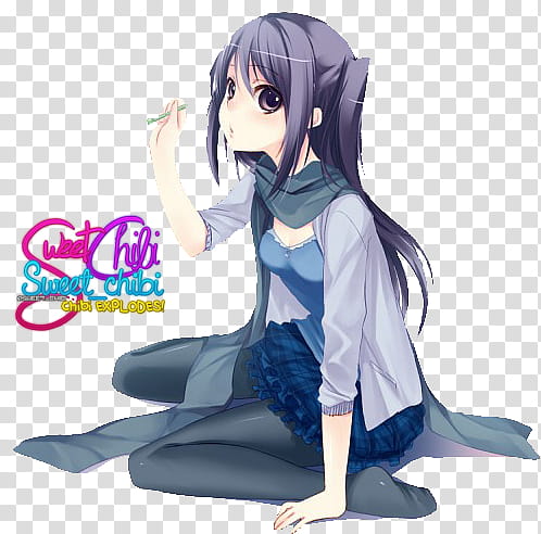 Anime girl PNG transparent image download, size: 1920x1200px