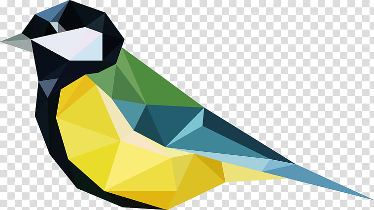 A Bird Low Poly transparent background PNG clipart