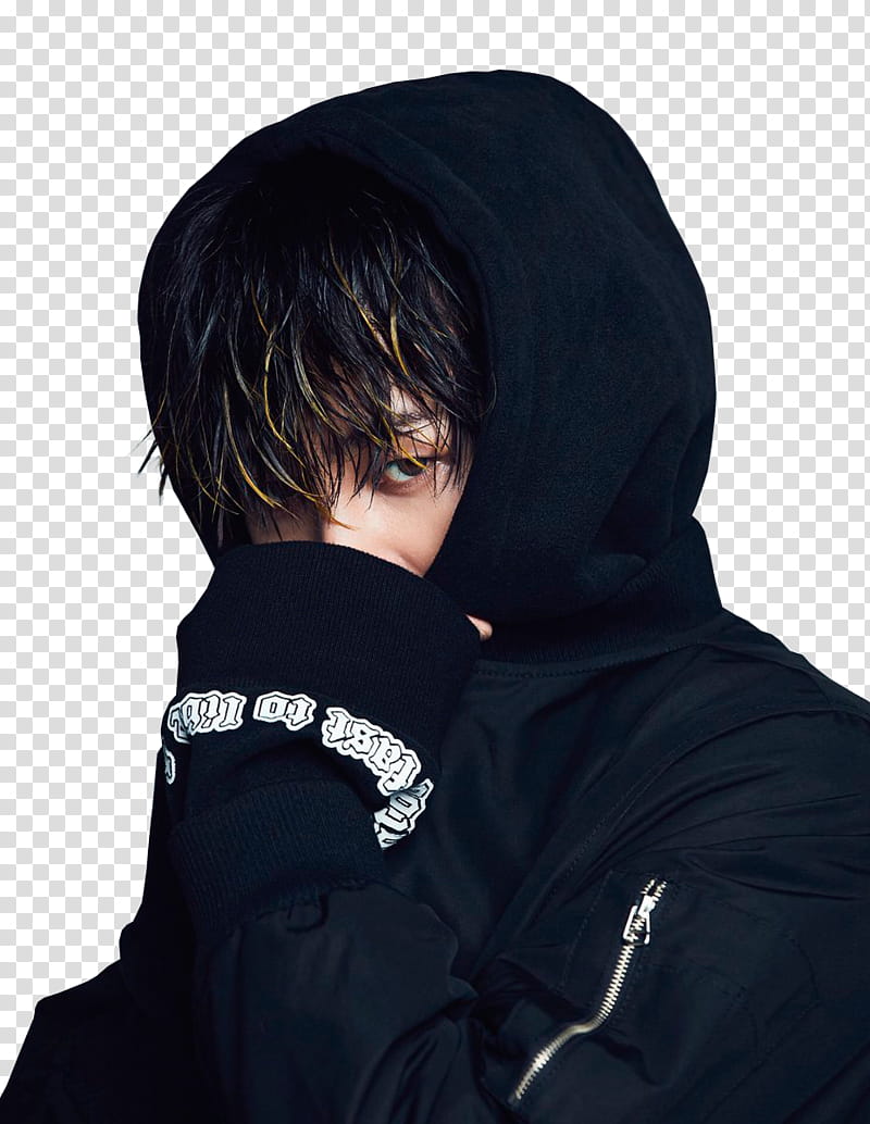 G DRAGON, man in black h transparent background PNG clipart